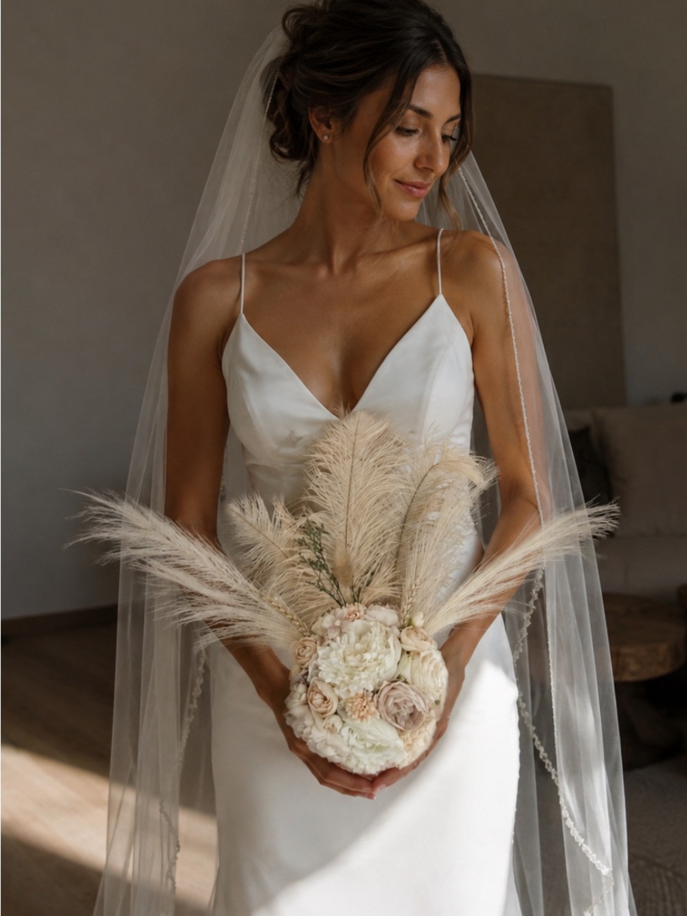 Bridal bouquet wedding Forever Florals handmade boho elegant classic realistic